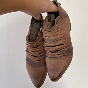 Free People zip ankle boots in grey/taupe